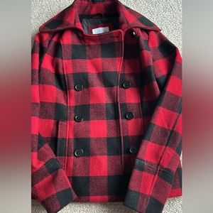 Youth Buffalo Plaid Peacoat